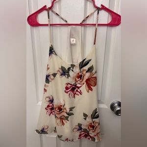 Floral Airy Spaghetti Strapped Blouse